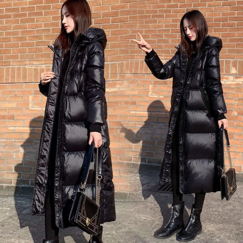 Women's Winter Parka Coat - Hooded Long Jacket