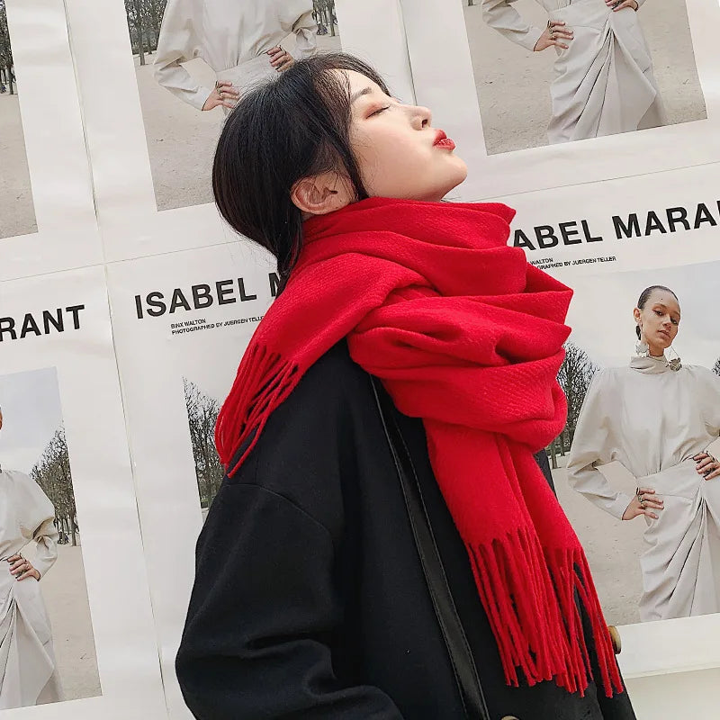 Premium Winter Cashmere Scarf - Soft Shawl Wrap for Women