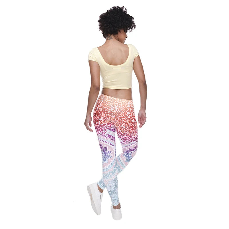 Aztec Print High Waist Fitness Leggings - Super Soft Stretch