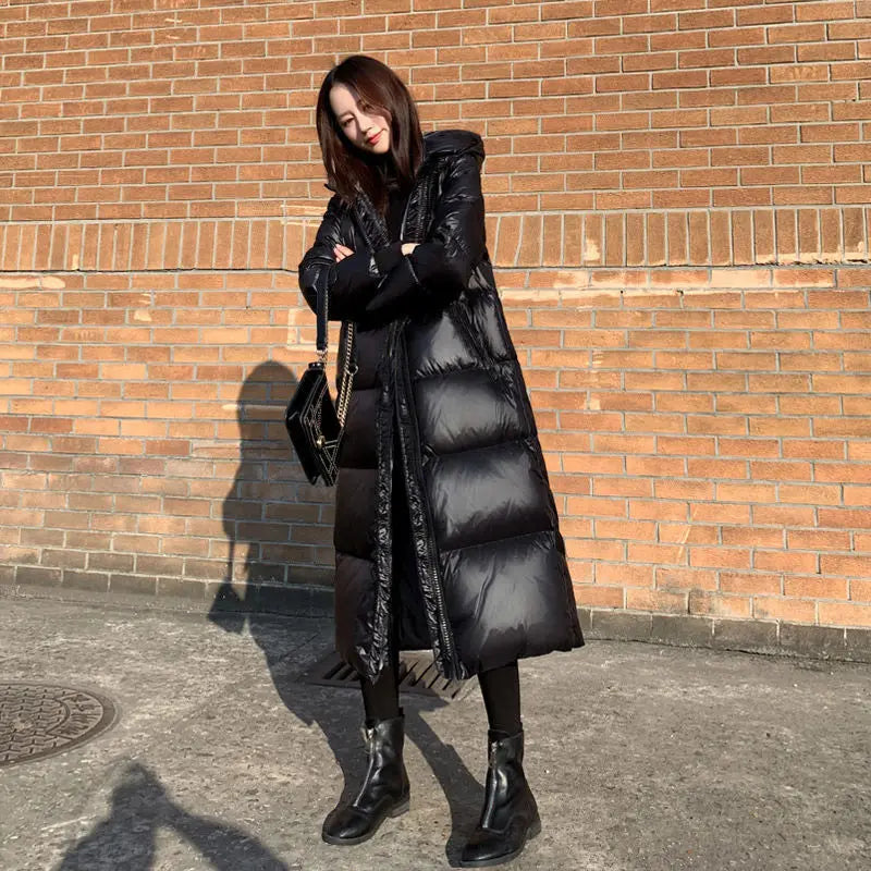 Women's Winter Parka Coat - Hooded Long Jacket