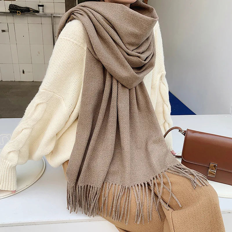 Premium Winter Cashmere Scarf - Soft Shawl Wrap for Women