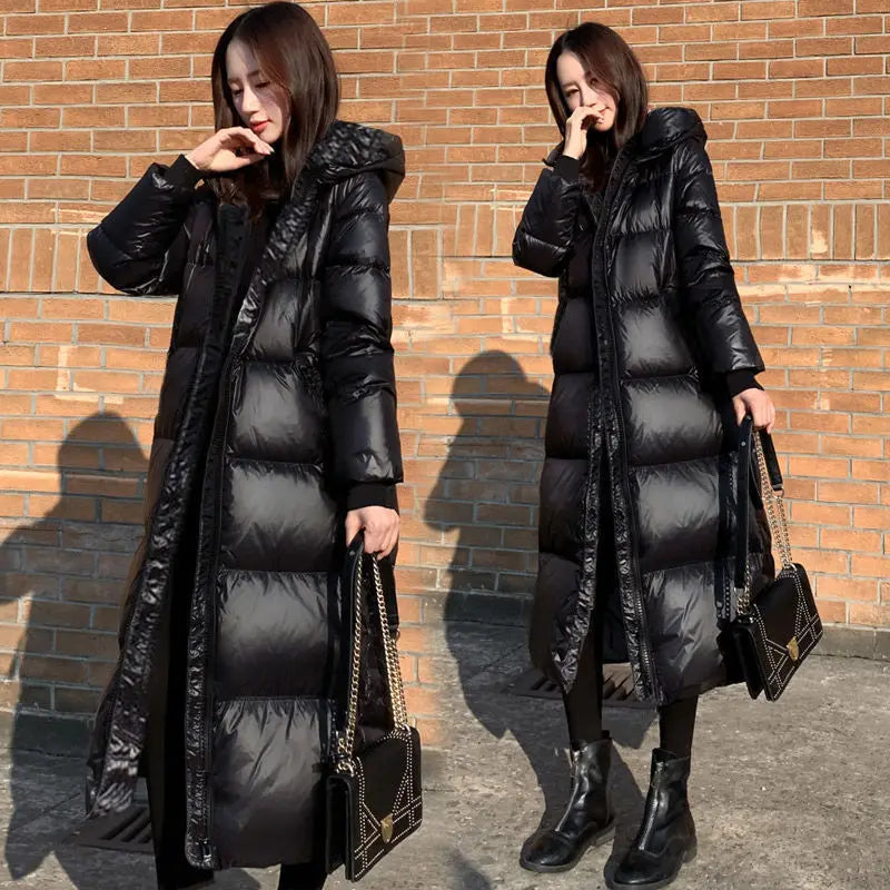 Women's Winter Parka Coat - Hooded Long Jacket