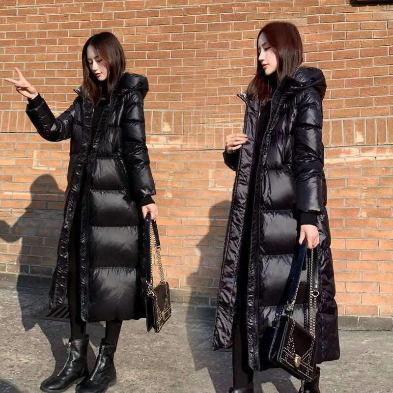 Women's Winter Parka Coat - Hooded Long Jacket