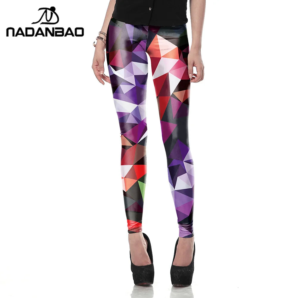 Women's 3D Printed Leggings - Colorful Ray Fluorescence Pattern