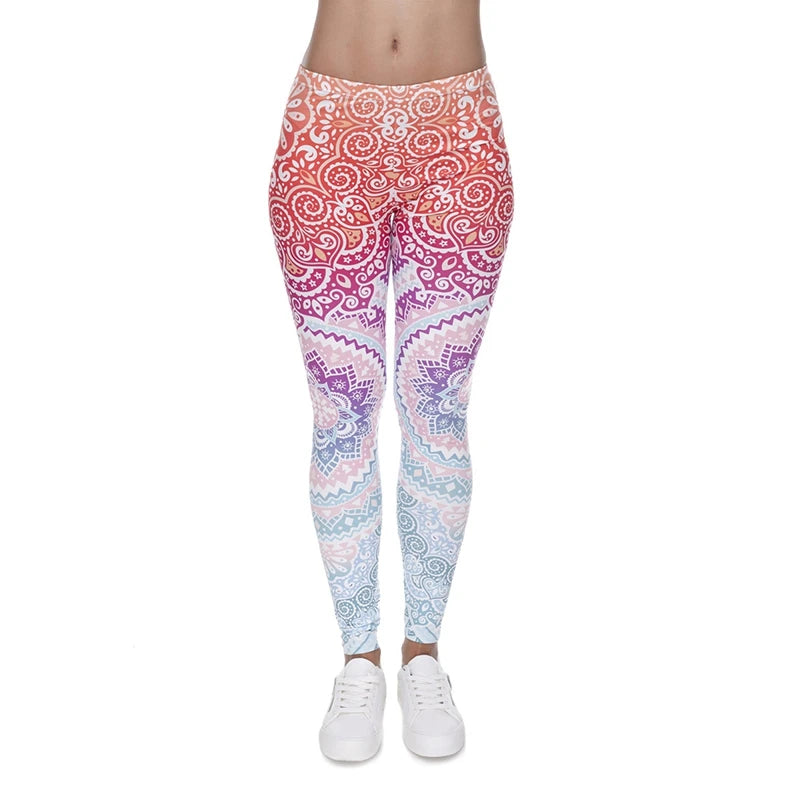 Aztec Print High Waist Fitness Leggings - Super Soft Stretch