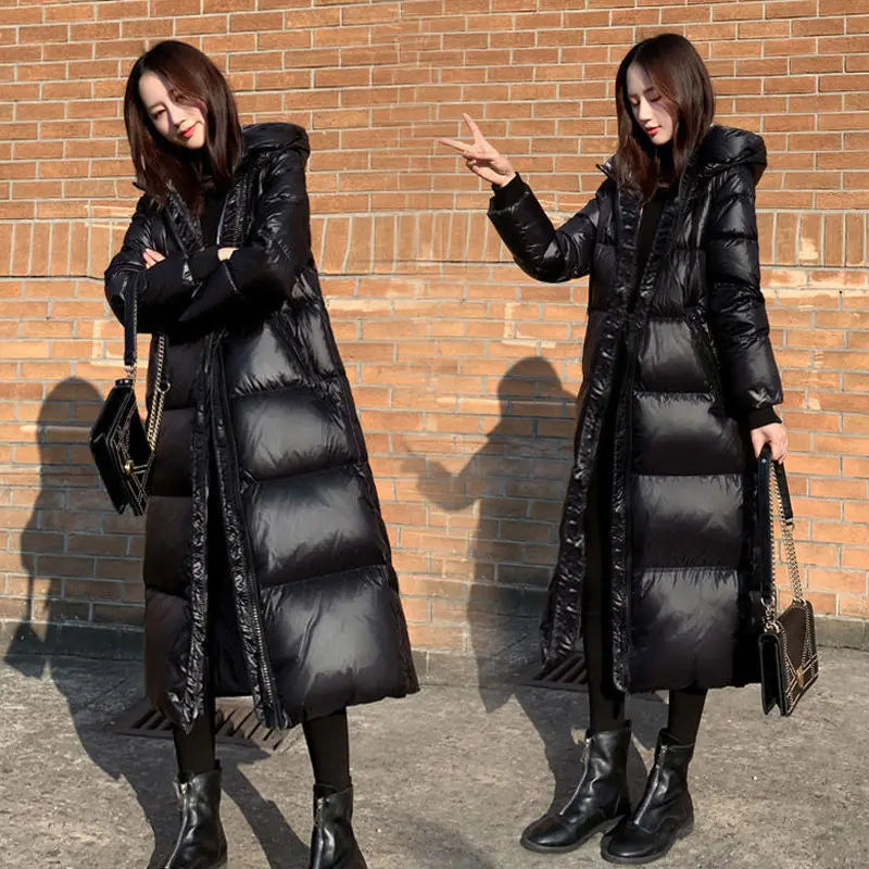 Women's Winter Parka Coat - Hooded Long Jacket