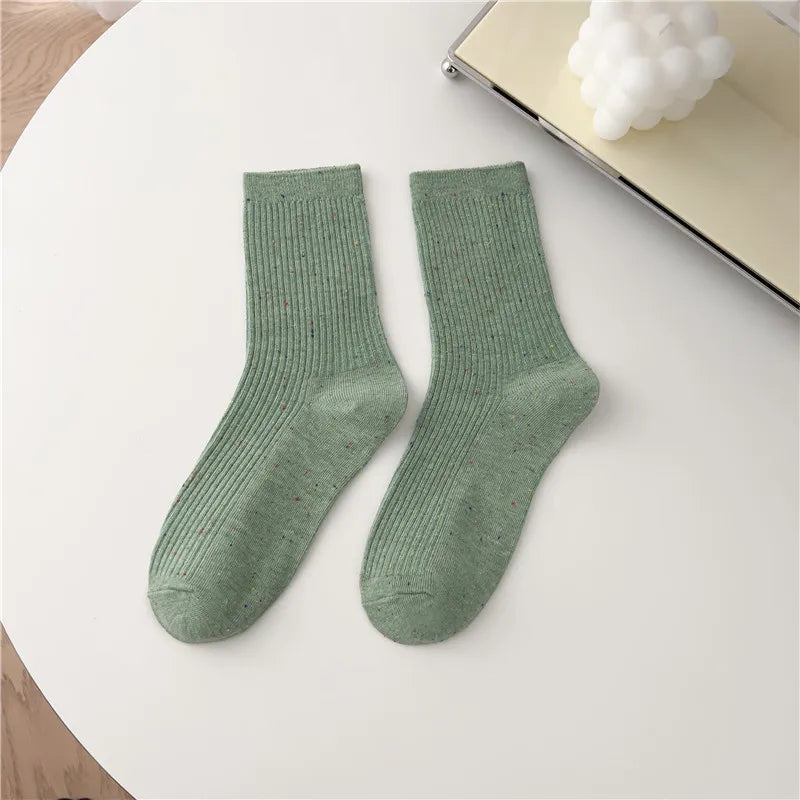 Women's Breathable Cotton Blend Mid-Calf Socks