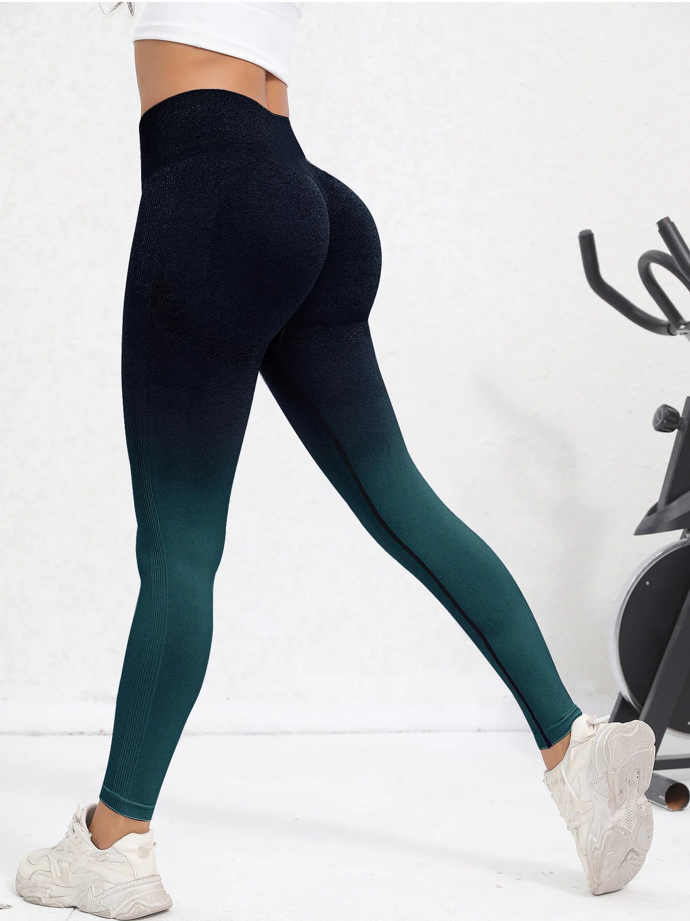 Women's Seamless Gradient High-Waist Fitness Leggings