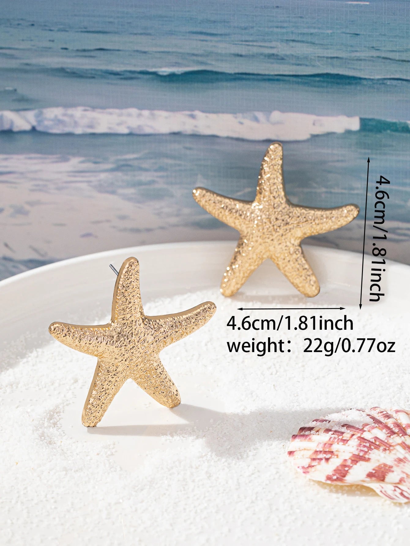 Summer Starfish Stud Earrings - Classic Beach-Inspired Fashion Jewelry