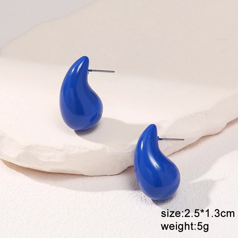 Bohemian Geometric Earrings - Blue Flower Butterfly Dangle Earrings for Women