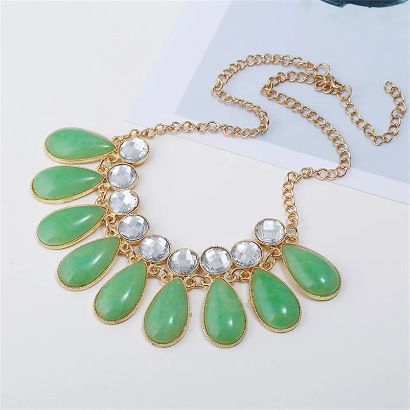 Vintage Gem Choker Necklace - Statement Jewelry for Women