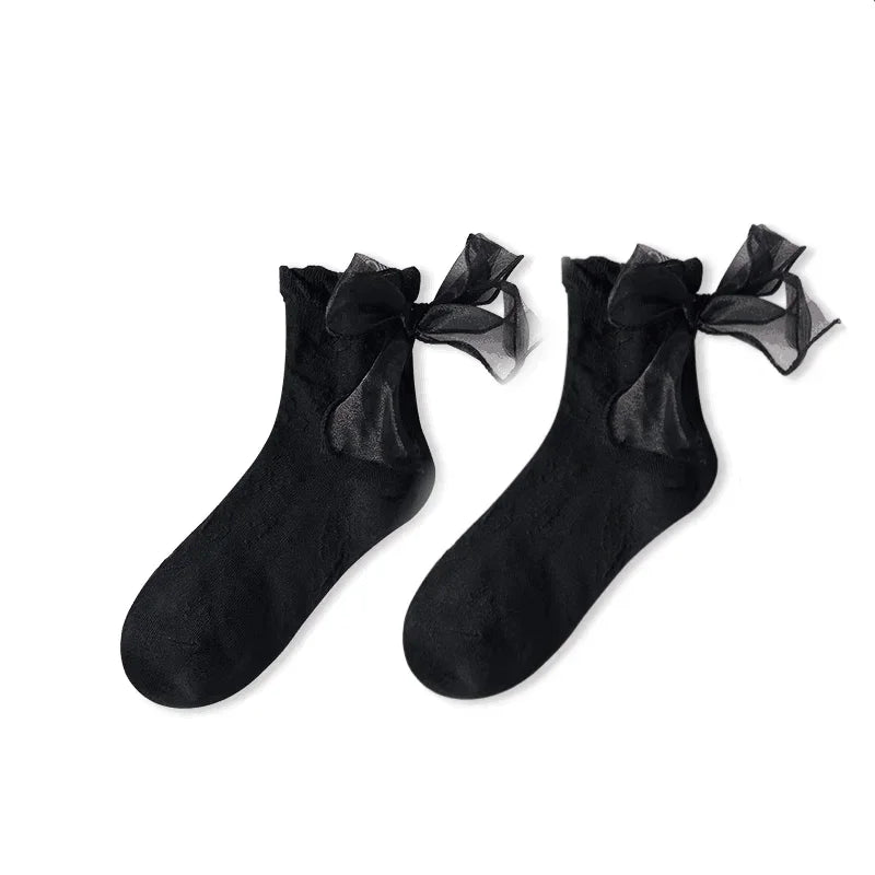 Women's Lolita Ruffle Socks - Cotton Lacework Ankle Socks