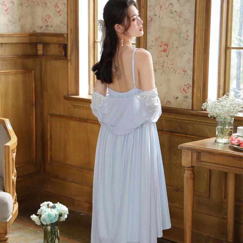 Victorian Lace Nightgown - Romantic Bridal Sleepwear Set
