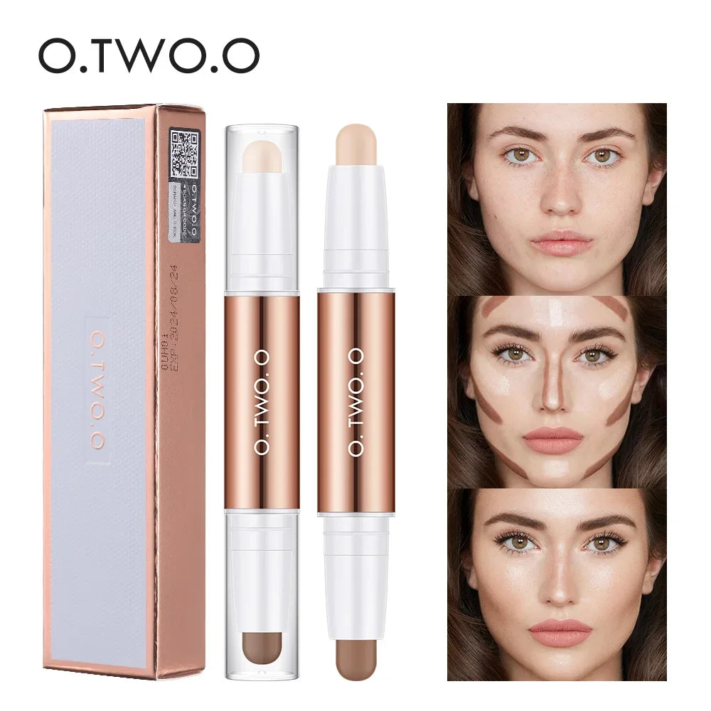 O.TWO.O Double Head Contour & Concealer Stick - Waterproof Matte Finish