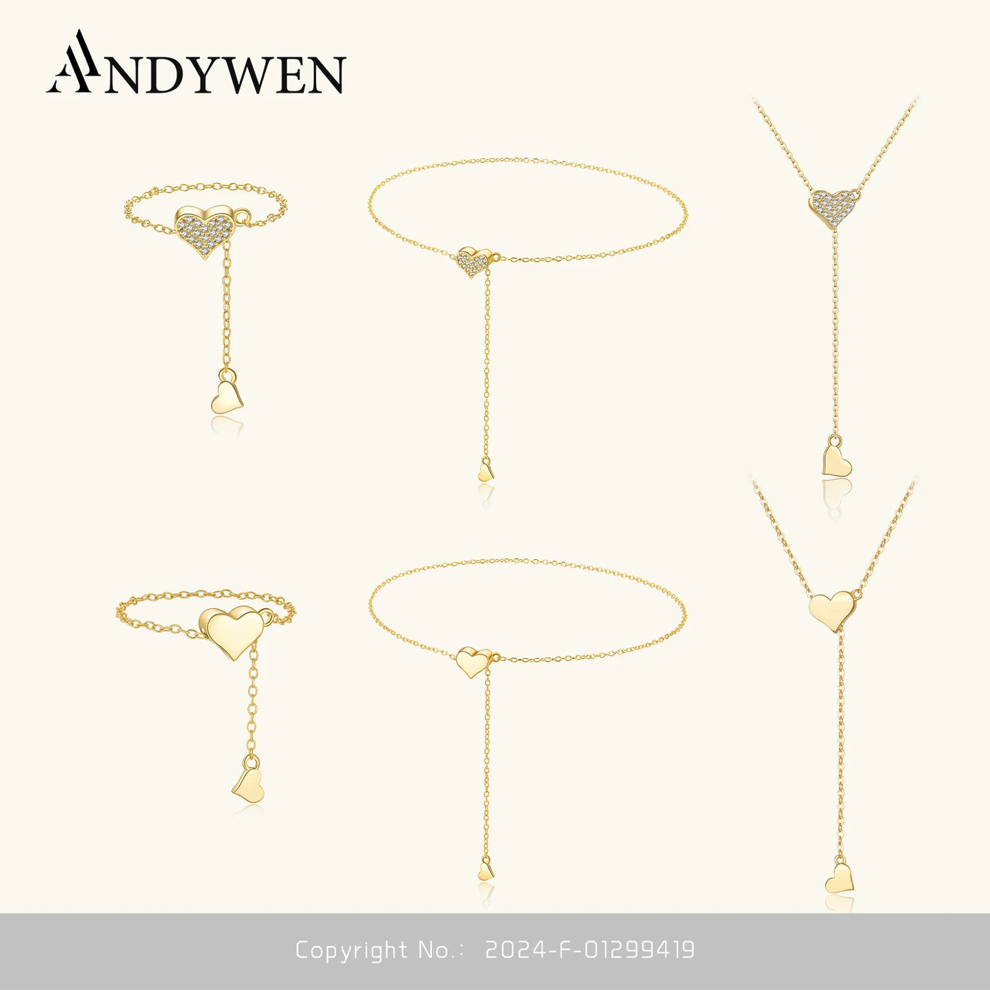 925 Sterling Silver Adjustable Heart Pendant Necklace