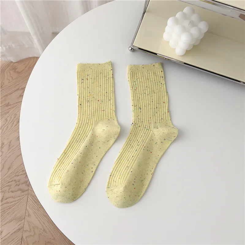 Women's Breathable Cotton Blend Mid-Calf Socks
