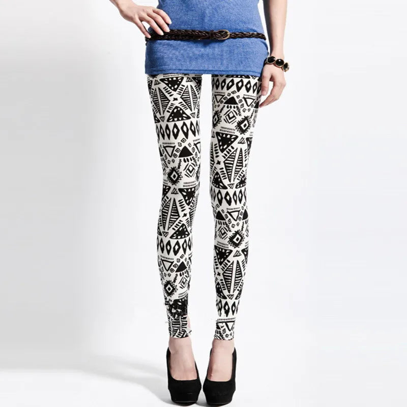 Women's Leopard Print Leggings - Comfortable Stretch Ankle-Length Pants