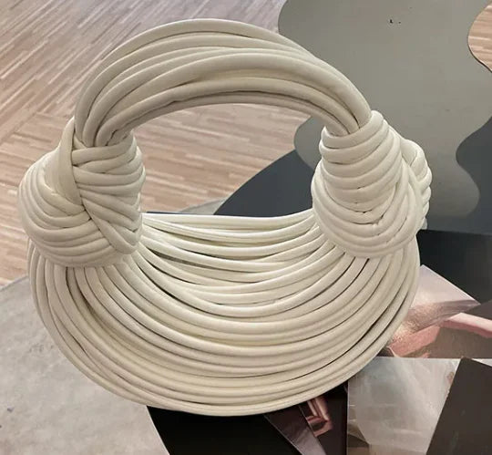 Luxury Handwoven Shoulder Bag - Designer Gold & Silver Evening Clutch