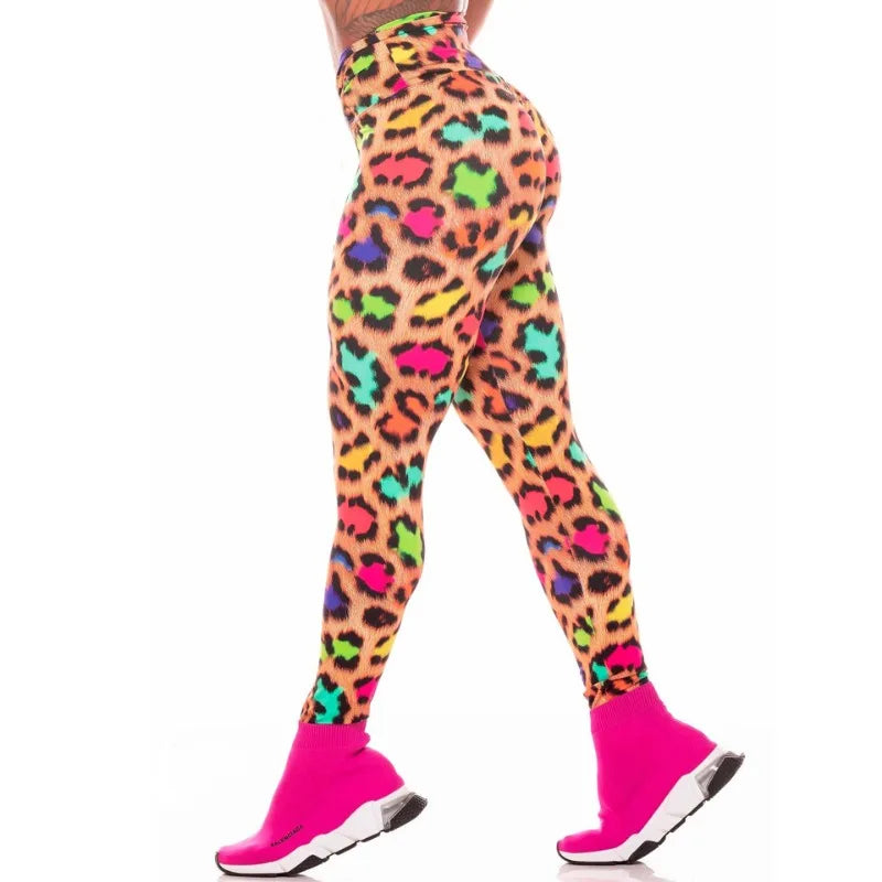 Women's Leopard Print Athletic Leggings - High-Performance Yoga & Fitness Pants