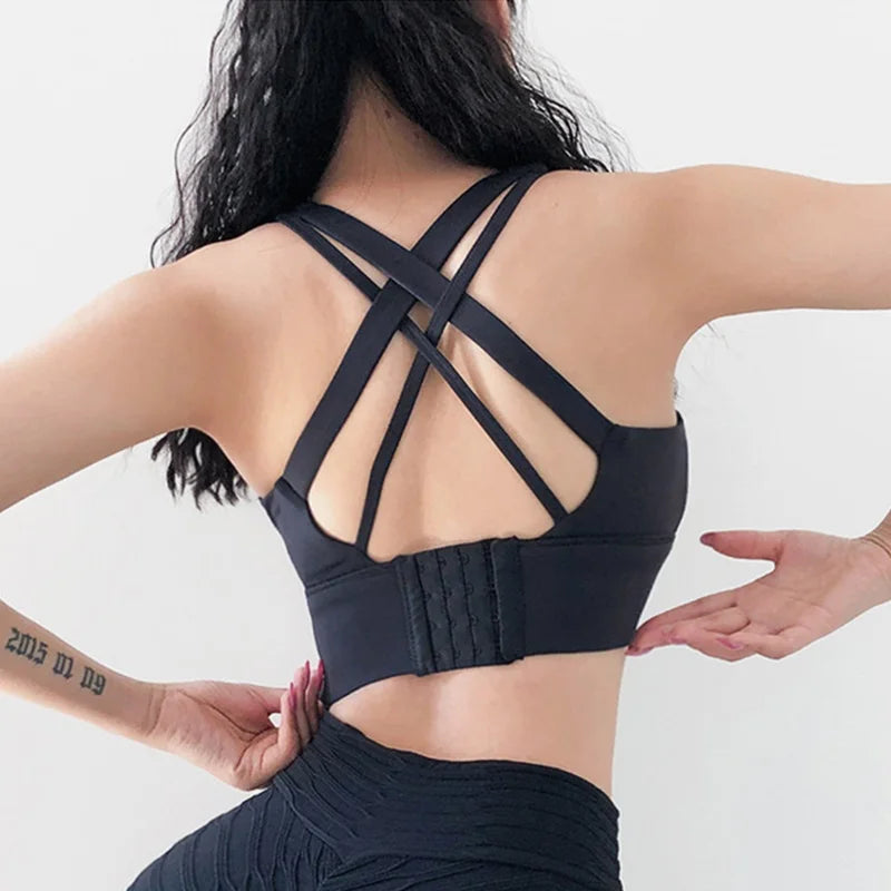 Women's Mesh Sports Bra - Quick Dry Athletic Crop Top