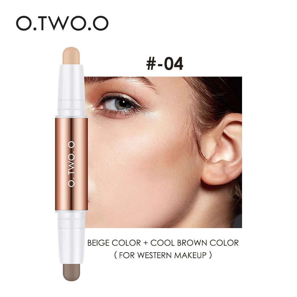 O.TWO.O Double Head Contour & Concealer Stick - Waterproof Matte Finish