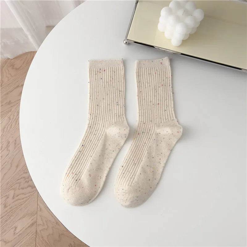 Women's Breathable Cotton Blend Mid-Calf Socks