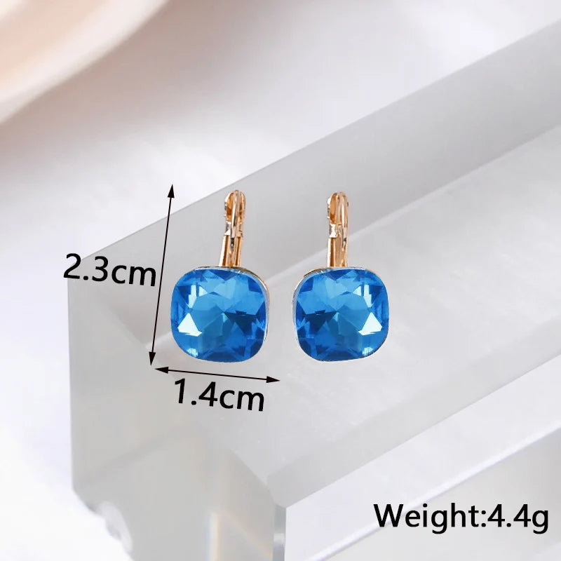 Bohemian Geometric Earrings - Blue Flower Butterfly Dangle Earrings for Women