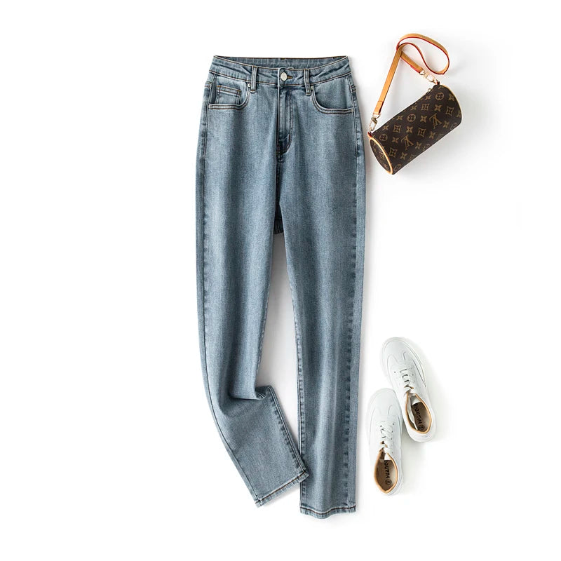 Women's High-Waist Straight Leg Jeans - Plus Size