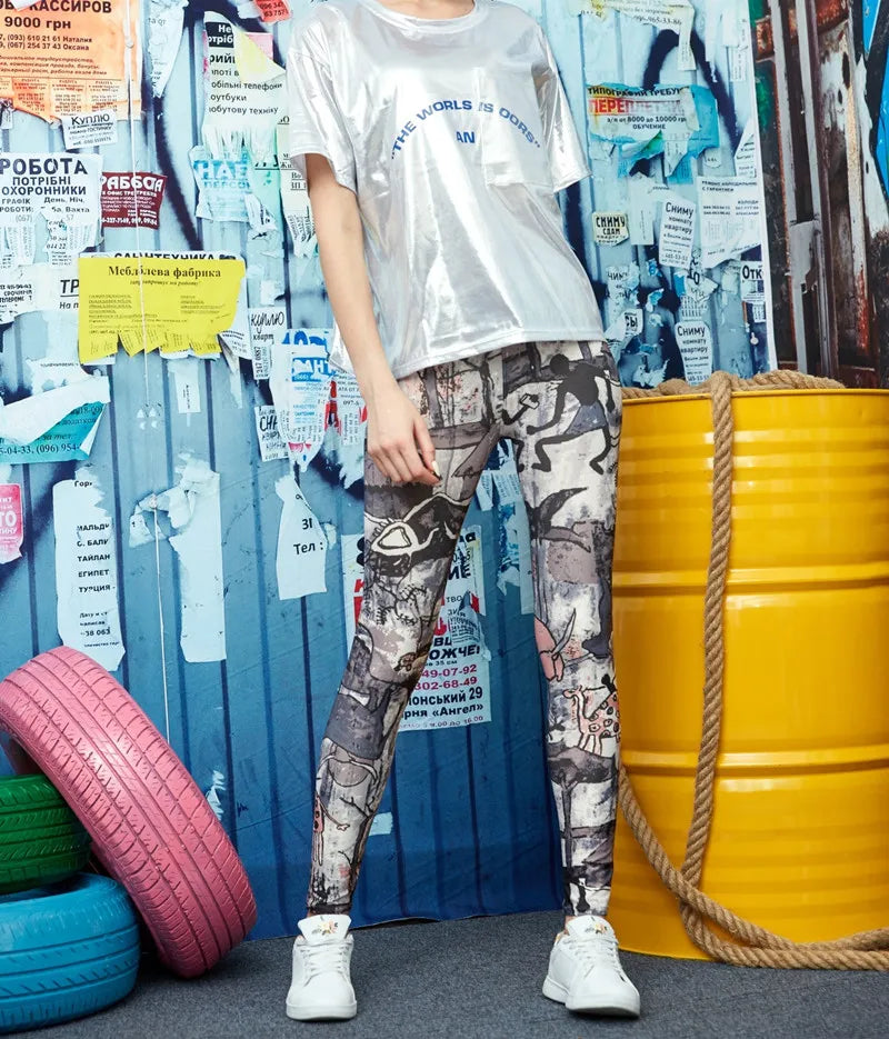 Women's Leopard Print Leggings - Comfortable Stretch Ankle-Length Pants