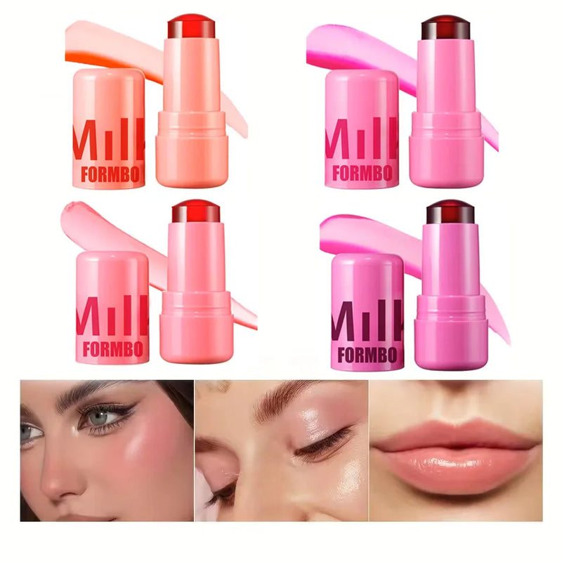 LAIKOU 3-in-1 Jelly Blush Stick - Multi-Use Cheek, Lip & Eye Color