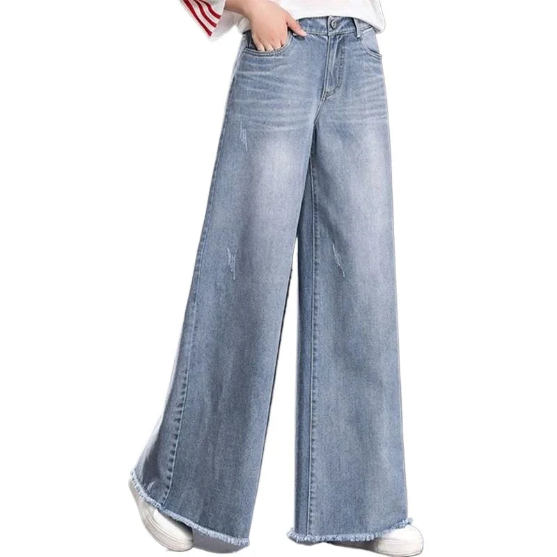 Women's High Waist Wide Leg Jeans - Y2K Vintage Denim Trousers