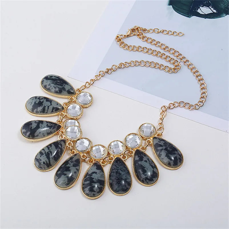 Vintage Gem Choker Necklace - Statement Jewelry for Women