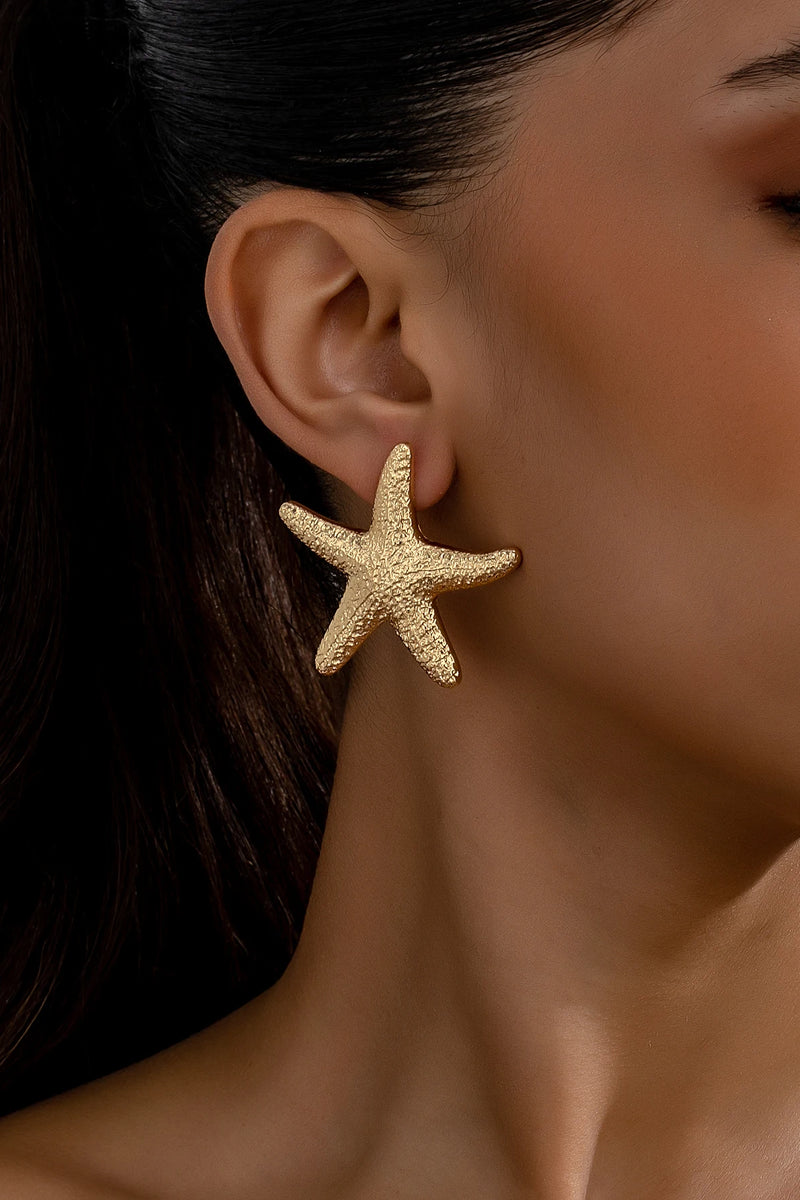 Summer Starfish Stud Earrings - Classic Beach-Inspired Fashion Jewelry