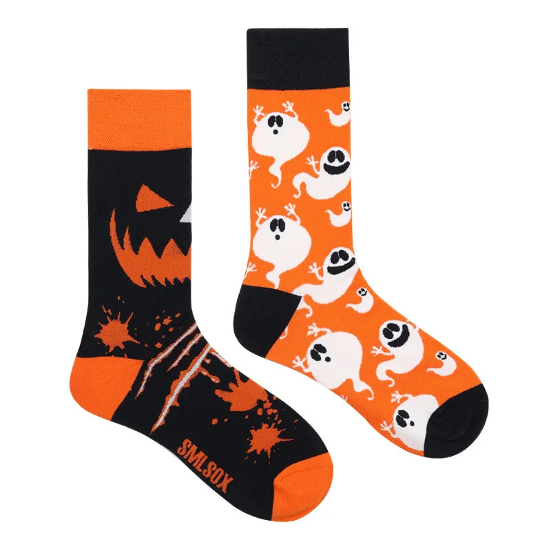 Colorful Cotton Crew Socks - Unisex Mid-Calf Casual Socks