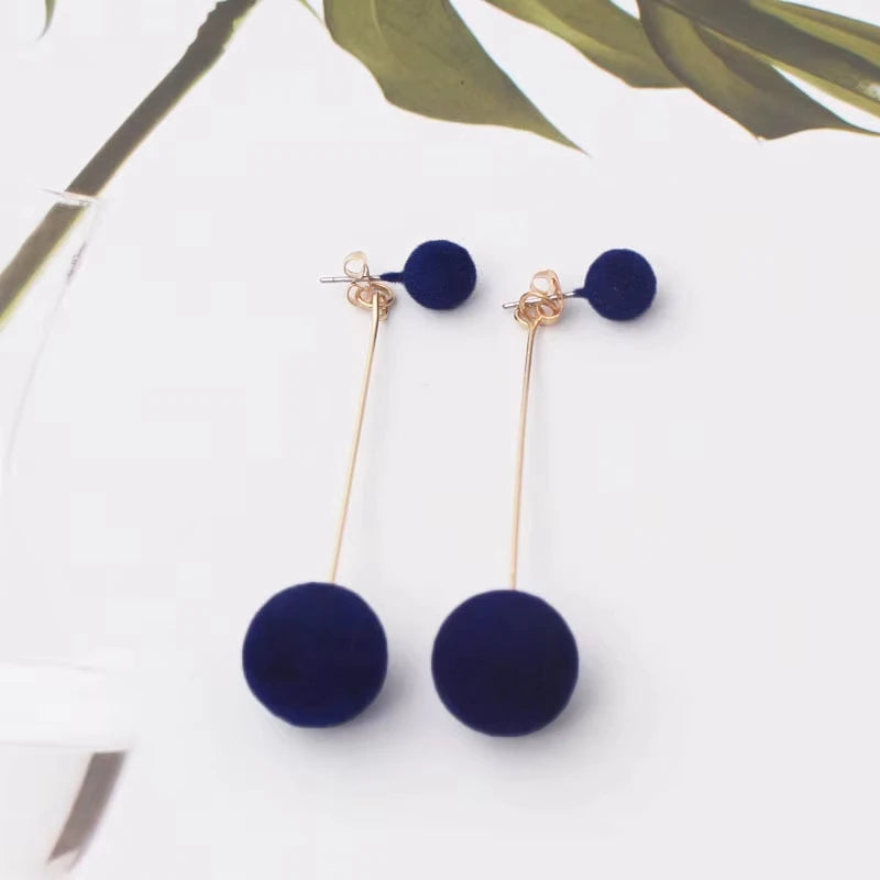 Bohemian Geometric Earrings - Blue Flower Butterfly Dangle Earrings for Women