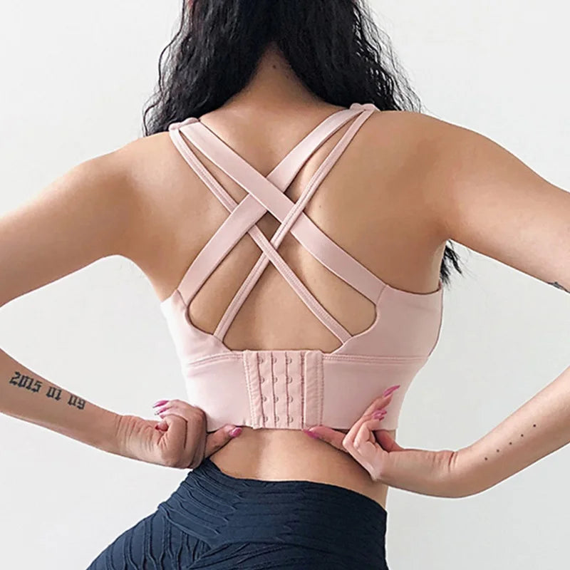 Women's Mesh Sports Bra - Quick Dry Athletic Crop Top