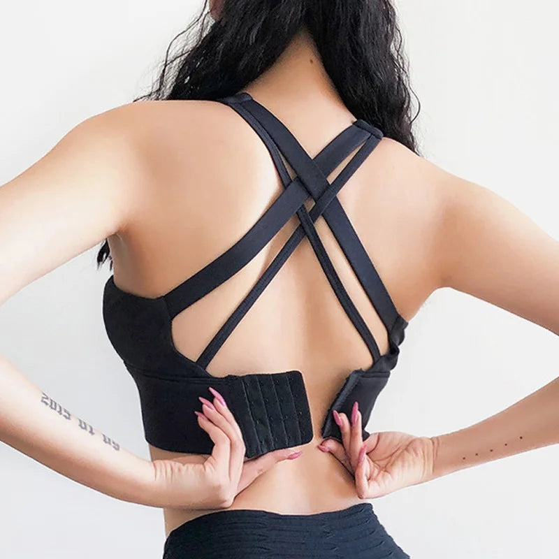 Women's Mesh Sports Bra - Quick Dry Athletic Crop Top