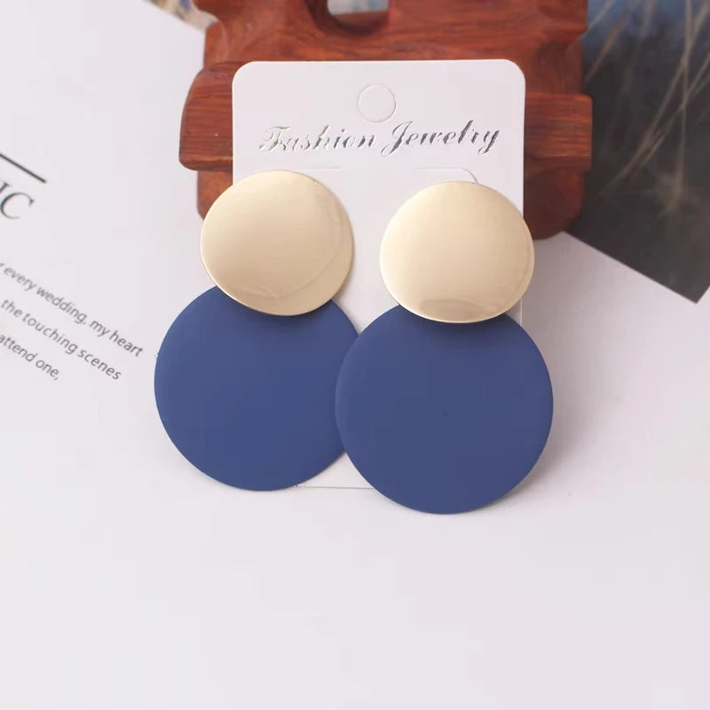 Bohemian Geometric Earrings - Blue Flower Butterfly Dangle Earrings for Women