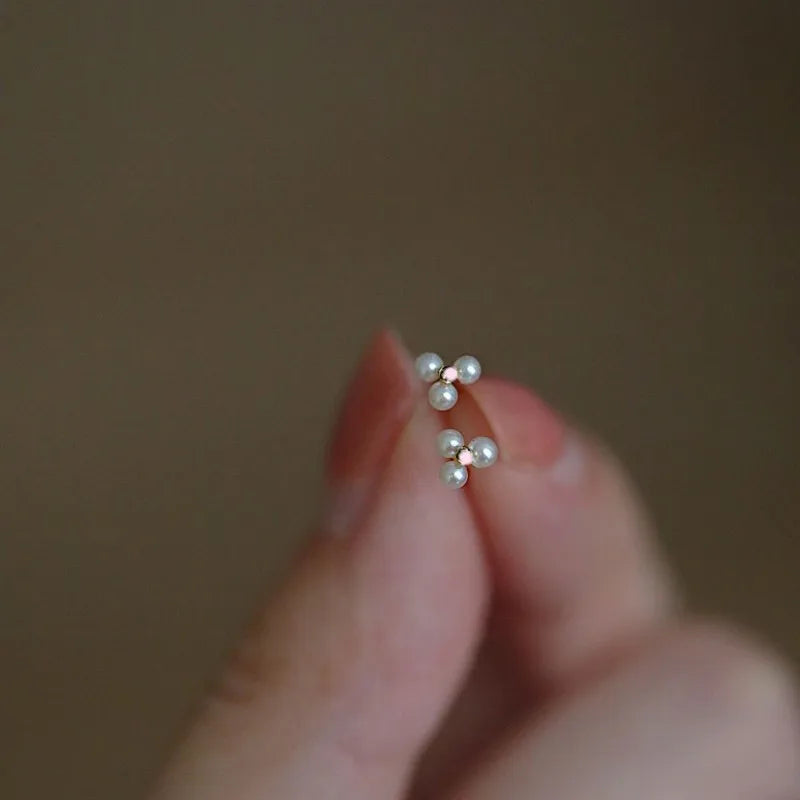Sterling Silver Zircon Stud Earrings - Gold Plated Crystal Jewelry