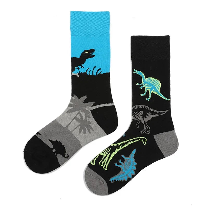 Colorful Cotton Crew Socks - Unisex Mid-Calf Casual Socks