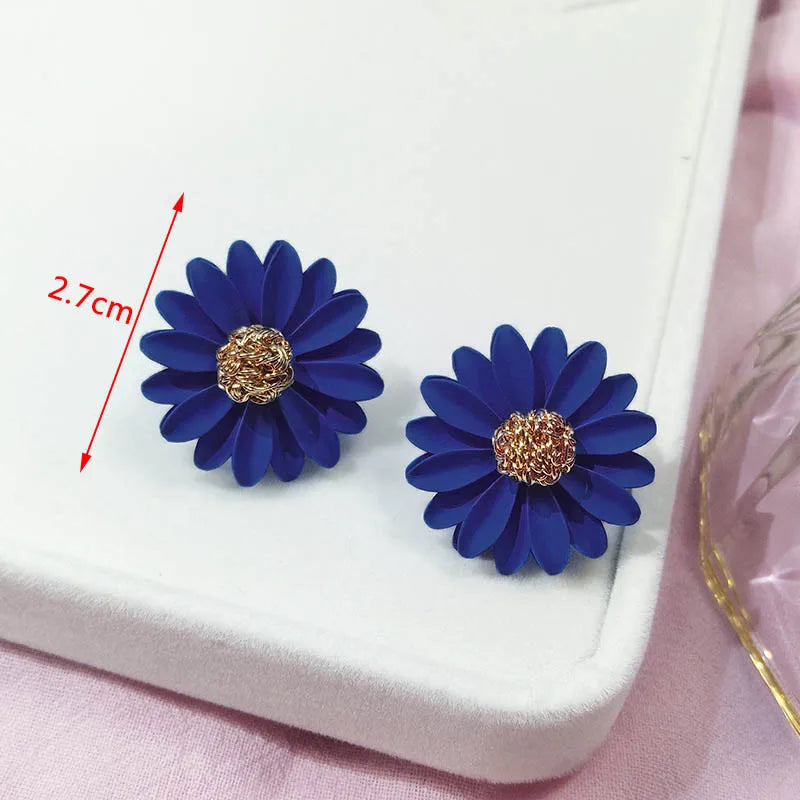 Bohemian Geometric Earrings - Blue Flower Butterfly Dangle Earrings for Women