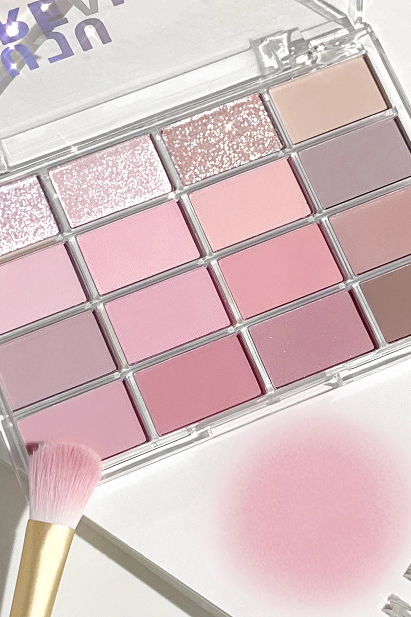 JUJU Dream 16-Color Eyeshadow Palette - Pearlescent & Matte Finish