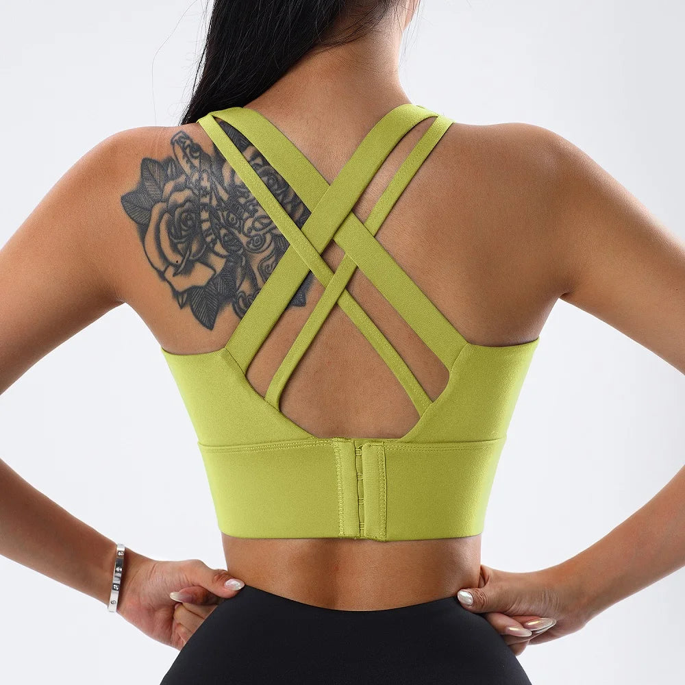 Women's Mesh Sports Bra - Quick Dry Athletic Crop Top