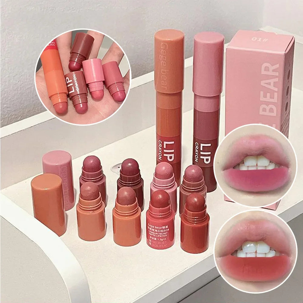 SADOER 4-in-1 Velvet Matte Lipstick - Long-Lasting Waterproof Formula