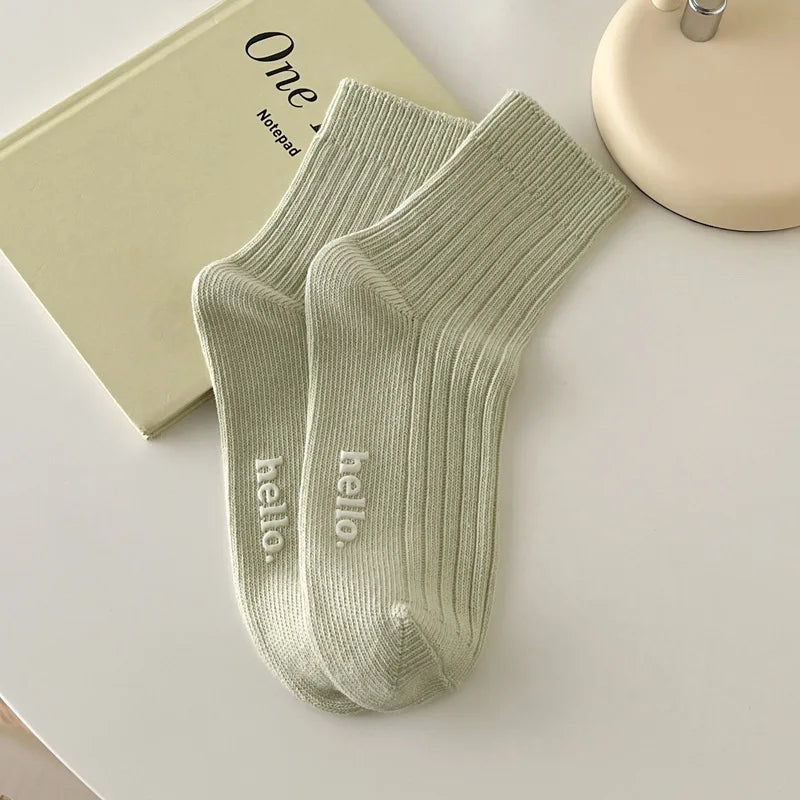 Women's Cotton Blend Casual Socks - Soft & Breathable