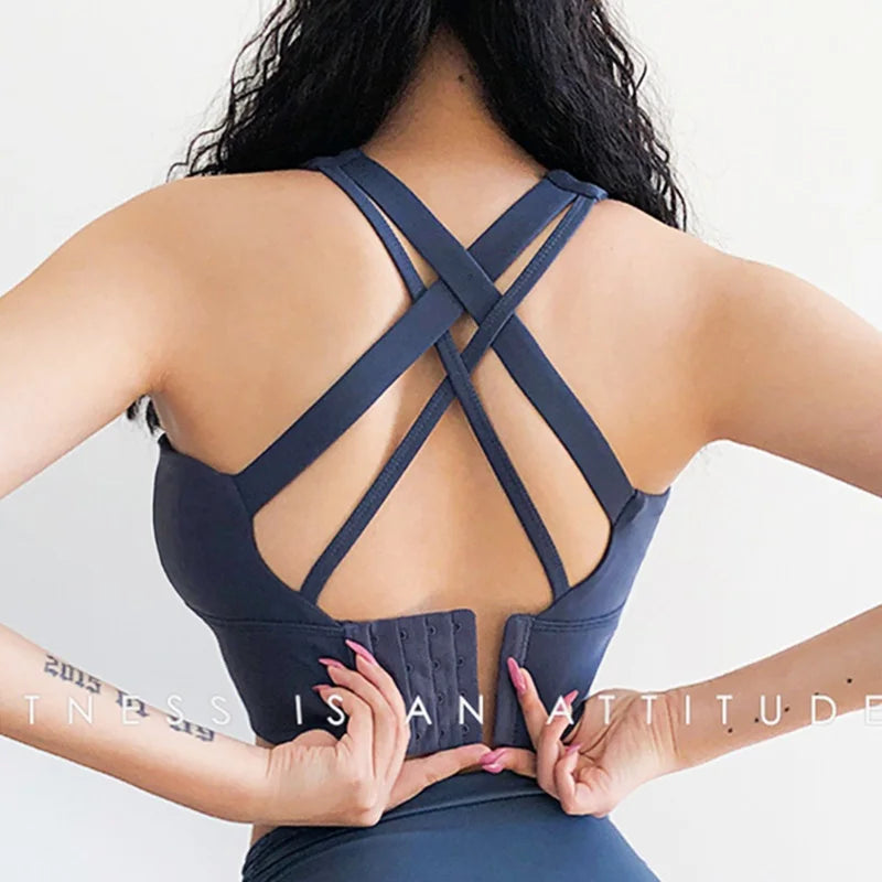 Women's Mesh Sports Bra - Quick Dry Athletic Crop Top