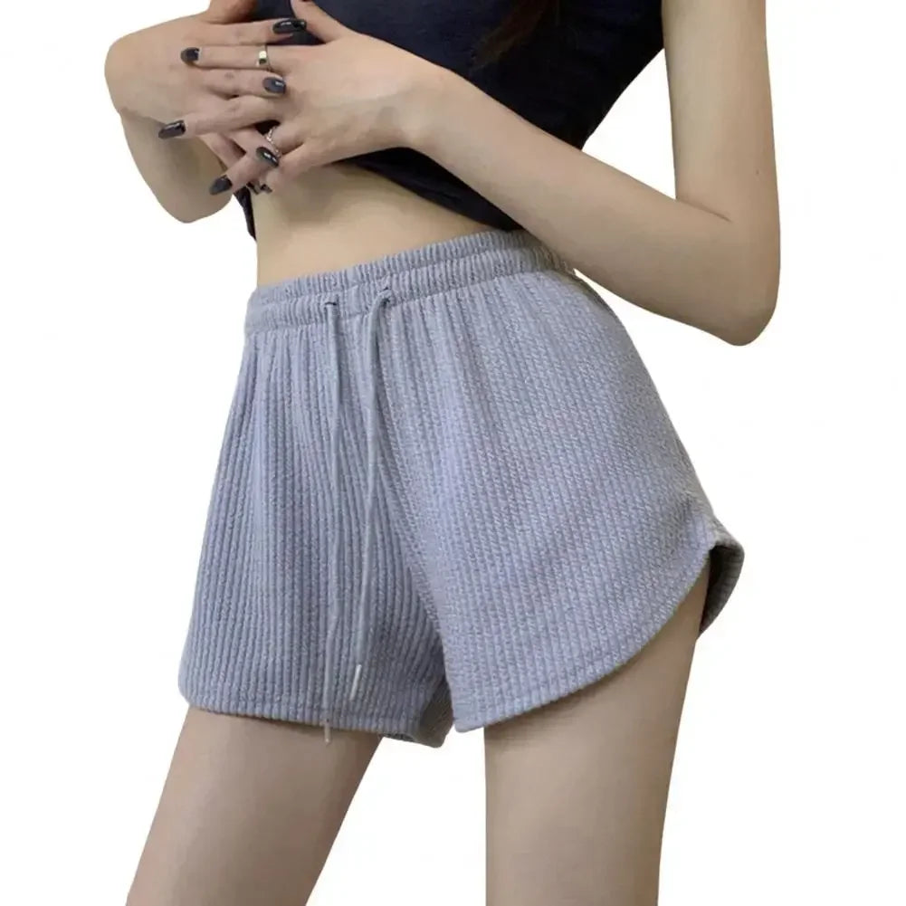 Women's High-Waist Athletic Shorts with Drawstring