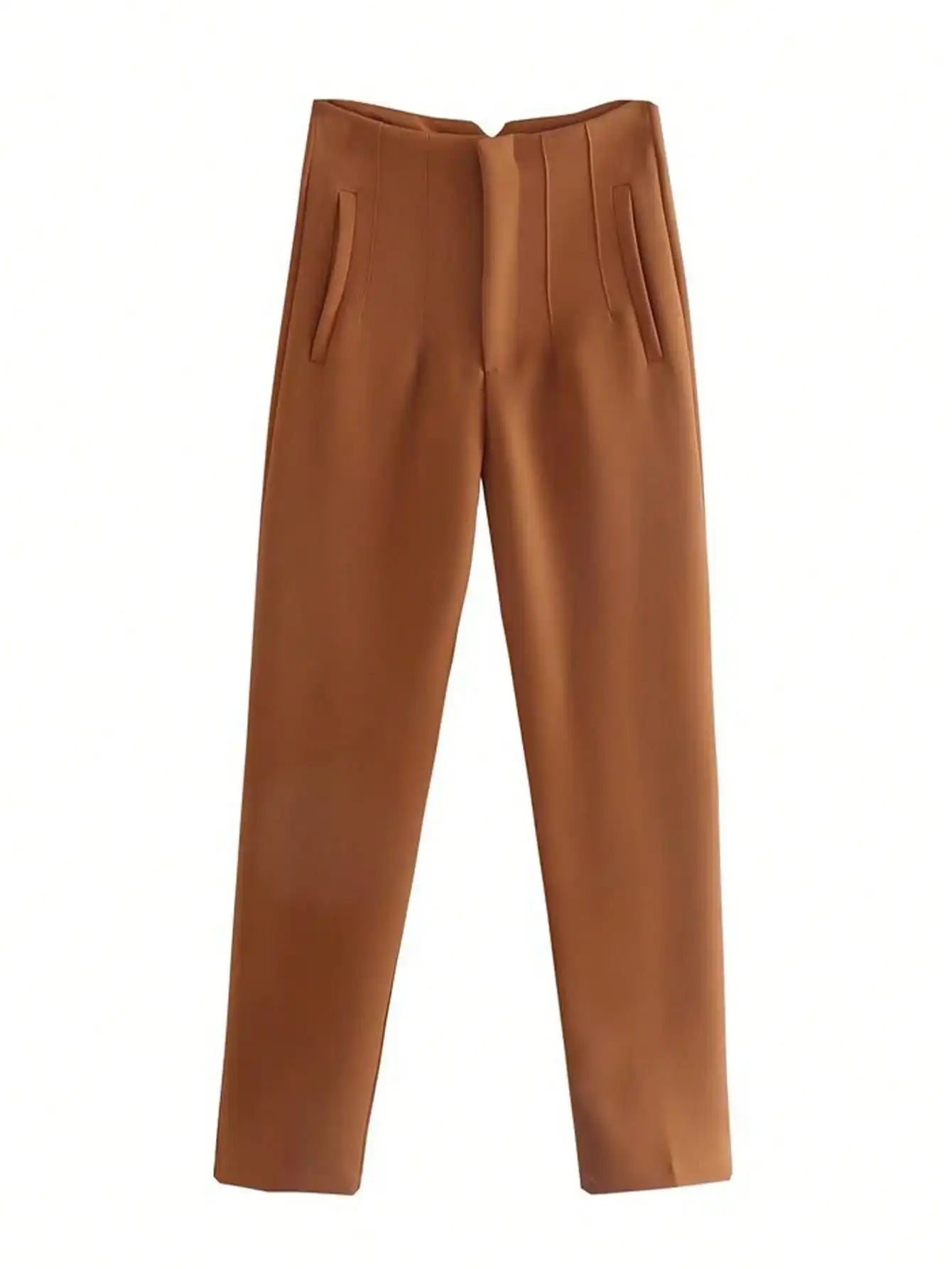 Women's High Waist Pencil Pants - Elegant Office Wear