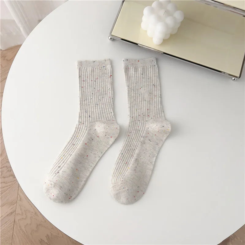 Women's Breathable Cotton Blend Mid-Calf Socks