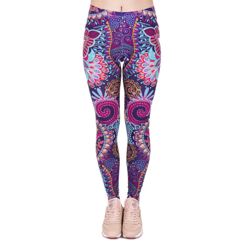 Aztec Print High Waist Fitness Leggings - Super Soft Stretch
